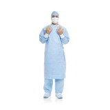 Surgical Gown with Towel AERO BLUE X-Large Blue Unisex AAMI Level 3 Sterile 41734 Case/30 41734 HALYARD SALES LLC 930971_CS