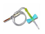BD Vacutainer Safety-Lok Blood Collection Set, 23 G x 0.75", Sliding Safety Shield, Light Blue, 367283, Box of 50