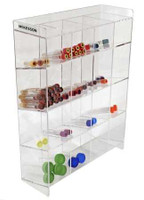 Tiered 4-Tier Tube Organizer McKesson 16 Place Accomodates Multiple Size Tubes Clear 15.5 X 5.5 X 20.75 Inch 3118XL Each/1 3118XL MCK BRAND 1047235_EA