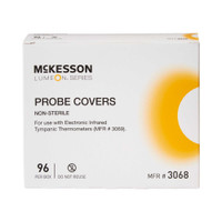 Tympanic Thermometer Probe Cover McKesson LUMEON For Infrared Tympanic Electronic Thermometer 96 Disposable Sheaths per Box 3068 Box/96 3068 MCK BRAND 848677_BX