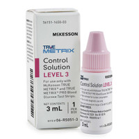 Glucose Control Solution McKesson TRUE METRIX Blood Glucose Testing 3 mL Level 3 06-R5051-3 Box/1 06-R5051-3 MCK BRAND 960303_BX