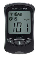 Blood Glucose Meter Kit Glucocard Vital 7 Seconds Stores Up To 250 Results 14- and 30-Day Averaging Automatic Coding 761100 Box/1 761100 ARKRAY 783949_BX