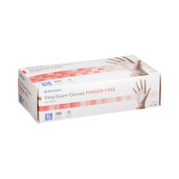 Exam Glove McKesson NonSterile Clear Powder Free Vinyl Ambidextrous Smooth Not Chemo Approved X-Large 14-120 Case/1000 14-120 MCK BRAND 354441_CS