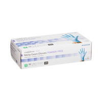 Exam Glove McKesson Confiderm 4.5C NonSterile Blue Powder Free Nitrile Ambidextrous Textured Fingertips Chemo Tested Medium 14-656C Box/100 14-656C MCK BRAND 921603_BX