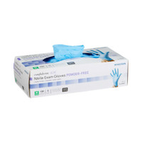 Exam Glove McKesson Confiderm 4.5C NonSterile Blue Powder Free Nitrile Ambidextrous Textured Fingertips Chemo Tested Medium 14-656C Case/1000 14-656C MCK BRAND 921603_CS