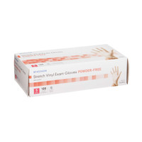 Exam Glove McKesson NonSterile Ivory Powder Free Stretch Vinyl Ambidextrous Smooth Not Chemo Approved Small 14-814 Case/1000 14-814 MCK BRAND 409742_CS