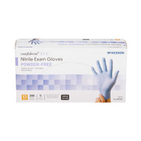 Exam Glove McKesson Confiderm 3.5C NonSterile Blue Powder Free Nitrile Ambidextrous Textured Fingertips Chemo Tested X-Small 14-6972C Box/200 14-6972C MCK BRAND 765873_BX