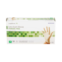 Exam Glove McKesson Confiderm NonSterile Ivory Powder Free Latex Ambidextrous Textured Not Chemo Approved Medium 14-1382 Box/100 - 42381300 14-1382 McKesson Confiderm 921598_BX