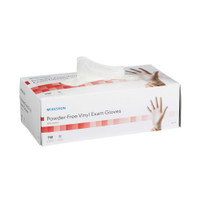 Exam Glove McKesson NonSterile Clear Powder Free Vinyl Ambidextrous Smooth Not Chemo Approved X-Small 14-132 Case/1500 14-132 MCK BRAND 832680_CS