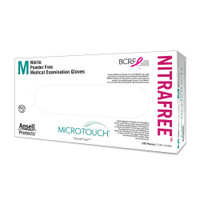 Exam Glove Micro-Touch NitraFree NonSterile Pink Powder Free Nitrile Ambidextrous Textured Fingertips Chemo Tested Medium 6034512 Box/100 6034512 ANSELL PERRY 693951_BX