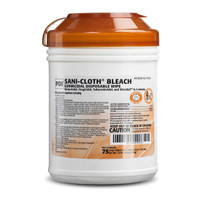 Surface Disinfectant Cleaner Sani-Cloth Bleach Wipe 75 Count Canister Manual Pull Chlorine Scent P54072 Case/12 P54072 PDI/NICE-PAK 786308_CS