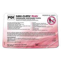 Surface Disinfectant Cleaner Sani-Cloth Plus Premoistened Wipe 160 Count Canister Manual Pull Alcohol Scent Q89072 Case/1920 PDI/NICE-PAK 370845_CS