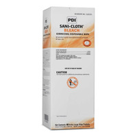 Surface Disinfectant Cleaner Sani-Cloth Bleach Wipe 40 Count Individual Packet Manual Pull Chlorine Scent U26595 Box/40 U26595 PDI/NICE-PAK 809669_BX