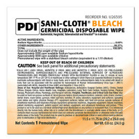 Surface Disinfectant Cleaner Sani-Cloth Bleach Wipe 40 Count Individual Packet Manual Pull Chlorine Scent U26595 Box/40 U26595 PDI/NICE-PAK 809669_BX