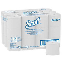 Scott Toilet Tissue White 2-Ply Standard Size Coreless Roll 1000 Sheets 3.94 X 4 Inch 04007 Case/36 - 40074100 4007 KIMBERLY CLARK PROFESSIONAL & 467985_CS