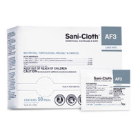 Surface Disinfectant Cleaner Sani-Cloth AF3 Alcohol Free Wipe 50 Count Individual Packet Manual Pull Mild Scent H59200 Each/1 H59200 PDI/NICE-PAK 824245_EA
