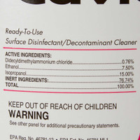 Surface Disinfectant Cleaner CaviCide1 Liquid 1 gal. Container Manual Pour Alcohol Scent 13-5000 Case/4 13-5000 METREX 803721_CS
