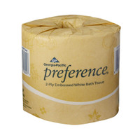 preference Toilet Tissue White 2-Ply Standard Size Cored Roll 550 Sheets 4 X 4.05 Inch 18280/01 Case/80 18280/01 GEORGIA PACIFIC FT JAMES DIV 661110_CS