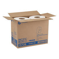 Toilet Tissue Pacific Blue Select™ White 2-Ply Jumbo Size Cored Roll Continuous Sheet 3-1/5 Inch x 1000 Foot 13728 Case of 8 13728 Pacific Blue Select™ 536553_CS