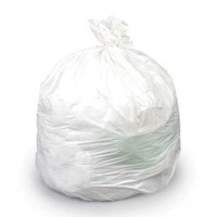 Trash Bag Tuff LLDPE Extra Heavy Duty White 33 gal. 0.75 Mil. 33 X 39 Inch Twist Tie X-Seal Bottom Flat Pack XPW39X Case/150 XPW39X COLONIAL BAG CORPORATION 888667_CS