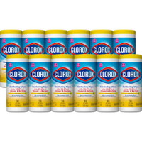 Clorox® Surface Disinfectant Premoistened Manual Pull Wipe 35 Count Canister Lemon Scent NonSterile 01594 Case of 12 1594 Clorox® 669920_CS