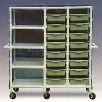 600 Series Linen Cart 3 X 1-1/4 Inch Extra Wide Casters 75 Lb Per Shelf 684-16S Each/1 - 96023409 684-16S CARE PRODUCT 704065_EA