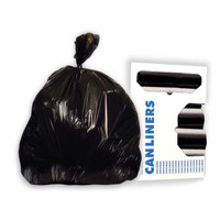 Trash Bag X-Liner Reprocessed Resin XX Heavy Duty Black 60 gal. 1.50 Mil. 38 X 58 Inch Twist Tie Flat Pack X7658AK Case/100 X7658AK SAALFELD REDISTRIBUTION 695436_CS