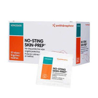 Skin Barrier Wipe No-Sting Skin-Prep 75 to 100% Strength Hexamethyldisiloxane / Acrylate Copolymer Individual Packet Sterile 59420600 Pack of 1 59420600 No-Sting Skin-Prep 364637_EA
