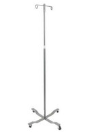 IV Stand 2-Hooks 4-Leg Chrome Plated Steel with Weights 13033SV Case/1 13033SV DRIVE MEDICAL DESIGN & MFG 1025955_CS
