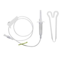 Secondary IV Administration Set ICU Gravity Without Ports 15 Drops / mL Drip Rate Without Filter 34 Inch Tubing Solution 1423028 Case of 50 1423028 ICU 732292_CS