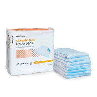 Underpad McKesson Lite 23 X 24 Inch Disposable Fluff / Polymer Light Absorbency UPLT2324 Case/200 UPLT2324 MCK BRAND 730985_CS