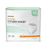 Adult Absorbent Underwear McKesson Lite Pull On X-Large Disposable Light Absorbency UWEXL Case/4 UWEXL MCK BRAND 884178_CS