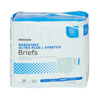 Adult Incontinent Brief McKesson Tab Closure 2X-Large / 3X-Large Disposable Heavy Absorbency BRSTRBAR BG/20 BRSTRBAR MCK BRAND 973140_BG