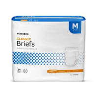 Adult Incontinent Brief McKesson Lite Tab Closure Medium Disposable Light Absorbency BRBRMD BG/24 BRBRMD MCK BRAND 973142_BG