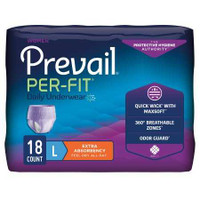 Adult Absorbent Underwear Prevail Per-Fit Women Pull On Large Disposable Moderate Absorbency PFW-513 Case/72 PFW-513 FIRST QUALITY PRODUCTS INC. 1083189_CS