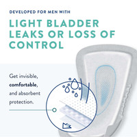 Bladder Control Pad Prevail Male Guard 13 Inch Length Moderate Absorbency Polymer Male Disposable PV-811 Pack/14 PV-811 FIRST QUALITY PRODUCTS INC. 537655_PK