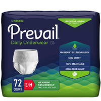 Adult Absorbent Underwear Prevail Super Plus Pull On Small / Medium Disposable Heavy Absorbency PVS-512 Case/72 PVS-512 FIRST QUALITY PRODUCTS INC. 450592_CS