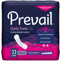 Bladder Control Pad Prevail 16 Inch Length Heavy Absorbency Polymer Female Disposable PV-923/1 Pack/33 PV-923/1 FIRST QUALITY PRODUCTS INC. 810357_PK