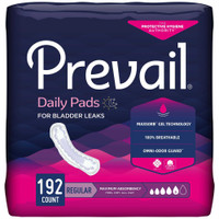 Bladder Control Pad Prevail 11 Inch Length Heavy Absorbency Polymer Female Disposable PV-916/1 Pack/48 PV-916/1 FIRST QUALITY PRODUCTS INC. 810355_PK