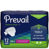 Adult Incontinent Brief Prevail Tab Closure 2X-Large Disposable Heavy Absorbency PV-017 Pack/12 PV-017 FIRST QUALITY PRODUCTS INC. 653235_BG