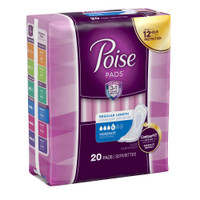 Bladder Control Pad Poise 10.9 Inch Length Moderate Absorbency Polyacrylate Female Disposable 19564 Pack/20 19564 KIMBERLY CLARK PROFESSIONAL & 481042_PK