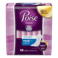 Bladder Control Pad Poise 12.4 Inch Length Moderate Absorbency Polymer Female Disposable 19566 Case/96 19566 KIMBERLY CLARK PROFESSIONAL & 518188_CS