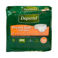 Unisex Adult Incontinence Brief Depend® Large Disposable Heavy Absorbency 35458 Case of 48 35458 Depend® 812269_CS
