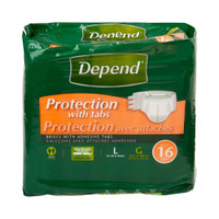 Unisex Adult Incontinence Brief Depend® Large Disposable Heavy Absorbency 35458 Case of 48 35458 Depend® 812269_CS