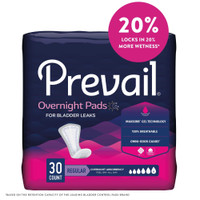 Bladder Control Pad Prevail 16 Inch Length Heavy Absorbency Quick Wick Female Disposable PVX-120 BG/30 PVX-120 FIRST QUALITY PRODUCTS INC. 1041815_BG