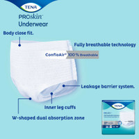 Adult Absorbent Underwear TENA Extra Pull On Large Disposable Heavy Absorbency 72332 Case/64 72332 SCA PERSONAL CARE 978893_CS