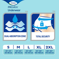 Adult Absorbent Underwear TENA Extra Pull On Large Disposable Heavy Absorbency 72332 Case/64 72332 SCA PERSONAL CARE 978893_CS