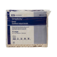Unisex Adult Incontinence Brief Simplicity™ X-Large Disposable Moderate Absorbency 65035 Case of 60 65035 Simplicity™ 846765_CS