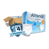 Unisex Adult Absorbent Underwear Attends® Advanced Pull On with Tear Away Seams Large Disposable Heavy Absorbency APP0730 Pack of 18 APP0730 Attends® Advanced 738816_PK