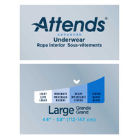 Unisex Adult Absorbent Underwear Attends® Advanced Pull On with Tear Away Seams Large Disposable Heavy Absorbency APP0730 Pack of 18 APP0730 Attends® Advanced 738816_PK